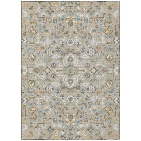 Chantille Machine Washable Indoor/Outdoor Abstract ACN3004 Beige 10 ft. x 14 ft. Area Rug