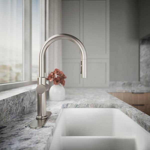 KOHLER Crue Single-Handle Pull-Down Sprayer Kitchen Faucet in