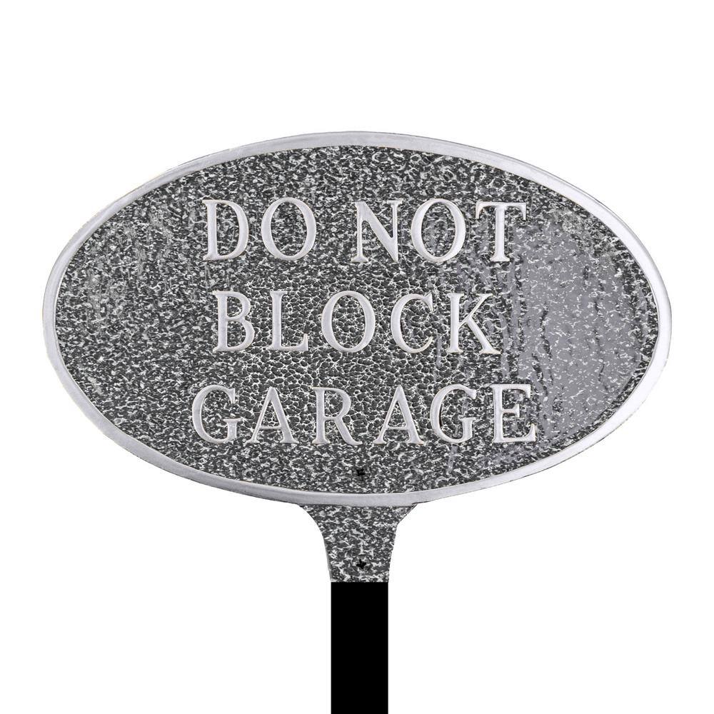 8.5 in. x 13 in. Standard Oval Do Not Block Garage Statement Plaque Sign with Lawn Stake - Swedish Iron price history on PriceWatchPro
