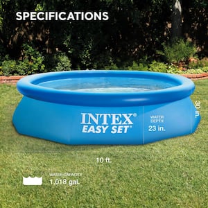 10 ft. x 120 in. Round Inflatable Pool and 10 ft. Pool Debris Cover Tarp