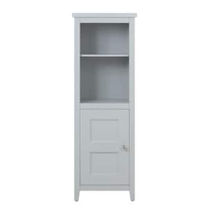 Union 22 in. W x 65 in. H x 15 in. D 1-Door Bathroom Linen Storage Cabinet in Dove Grey