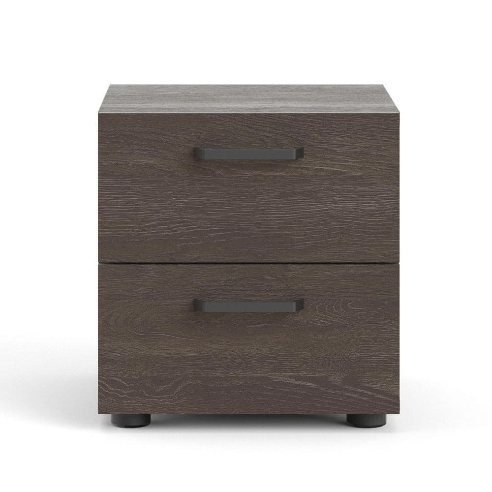 Dallas Dark Chocolate 2 Drawer Nightstand with Streamlined Hardware