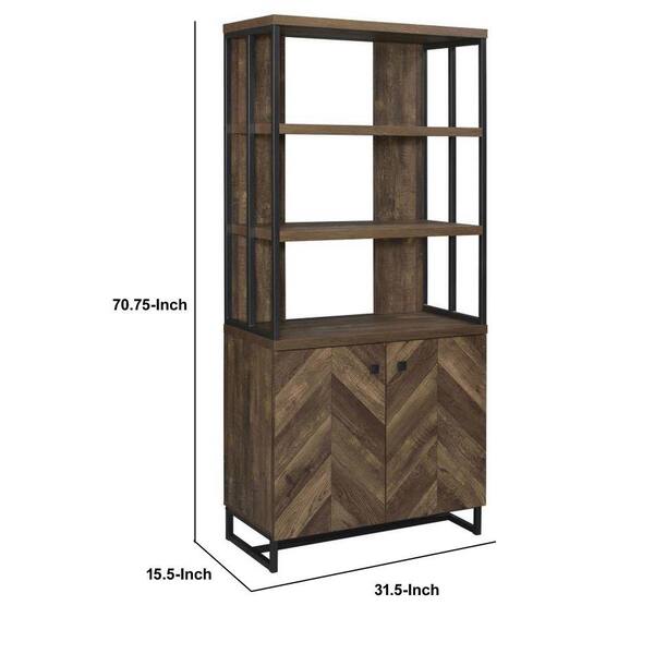 Brown Wooden 3 Shelf Standard Bookcase, Carson 3 Shelf Bookcase Espresso Machine