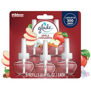 3.35 fl. oz. Apple Cinnamon Scented Oil Plug-In Air Freshener Refill (5-Count)