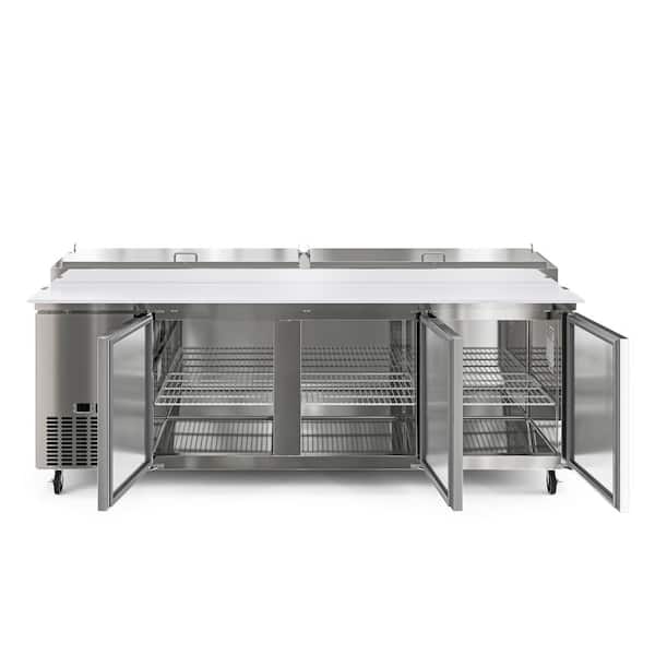 Koolmore 92 in. Commercial Pizza Prep Refrigerator in Stainless