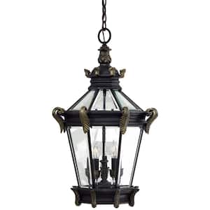 Stratford Hall 5-Light Heritage with Gold Highlights Hanging Fixture