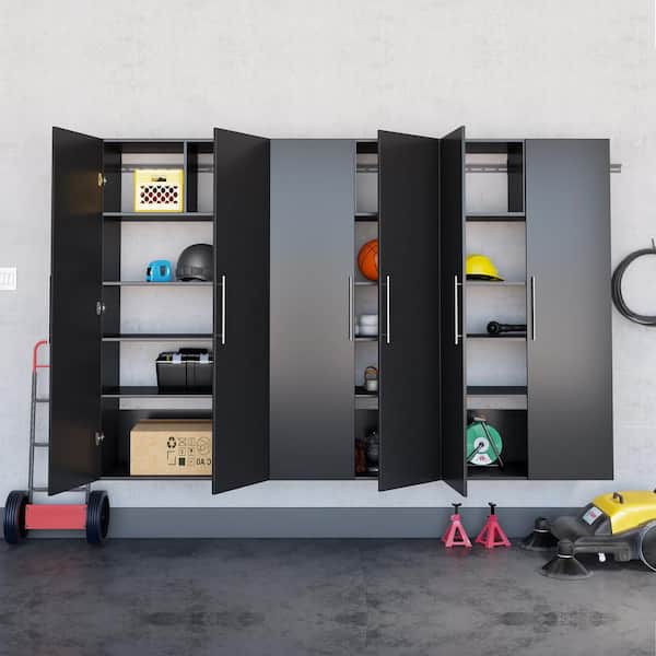 HangUps 36 in. W x 72 in. H x 20 in. D Large Storage Cabinet in Black (1-Piece)