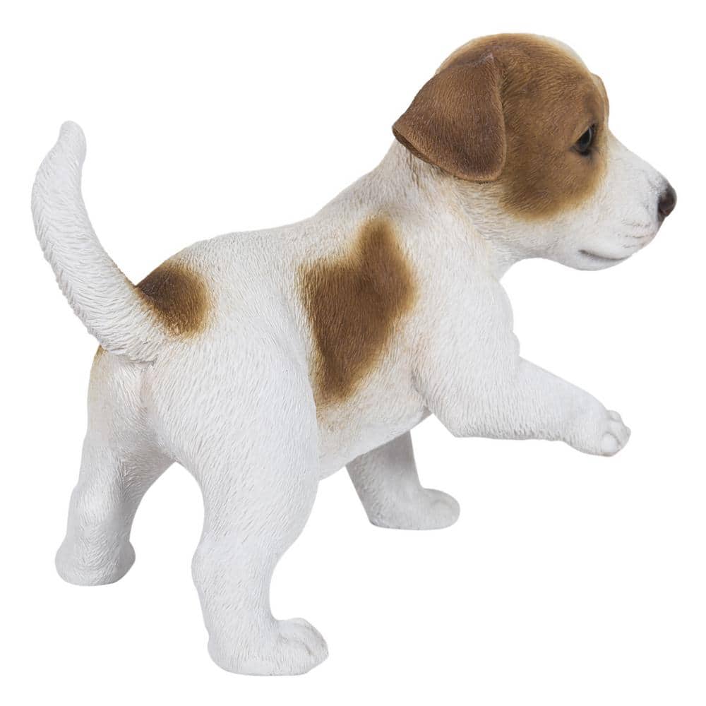 Jack Puppy Playing Polyresin Indoor/Outdoor Garden Statue