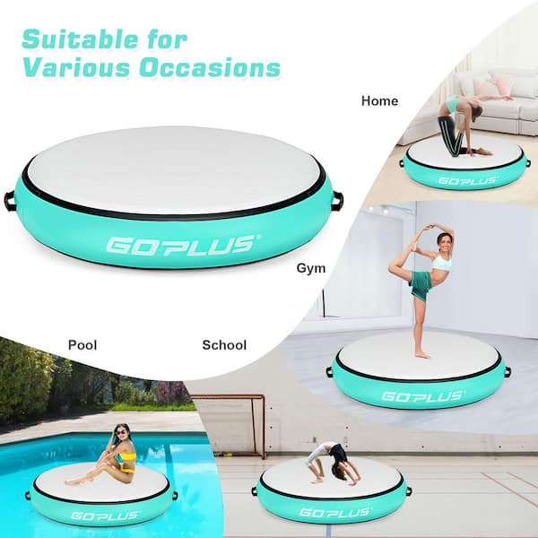Goplus 16 4Ft Air Track Inflatable Gymnastics Tumbling Mat W/ Pump