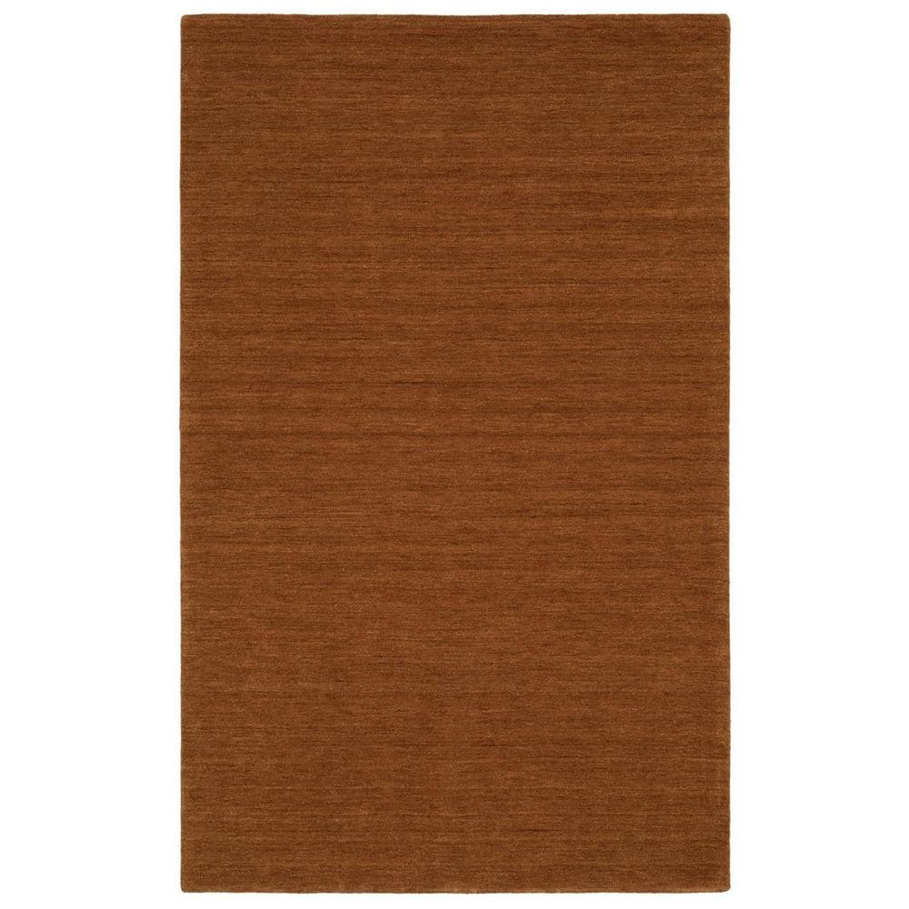 HomeRoots 10 ft. x 13 ft. Rust Solid Color Washable Area Rug 2000576336 ...
