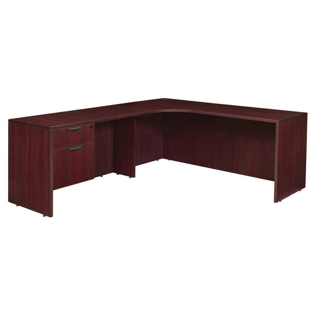 Regency Magons 71 in. Mahogany Single Pedestal Left Corner Credenza ...