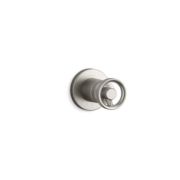 KOHLER Components Volume control valve trim with Industrial handle in Vibrant Brushed Nickel (Valve Not Included)