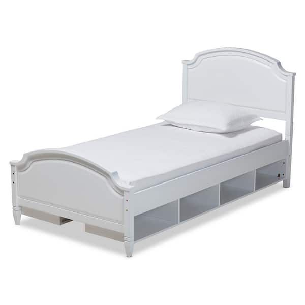 Baxton Studio Elise White Twin Platform Storage Bed