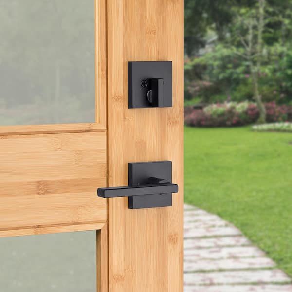 Kwikset Vancouver Matte Black Single Cylinder Low Profile