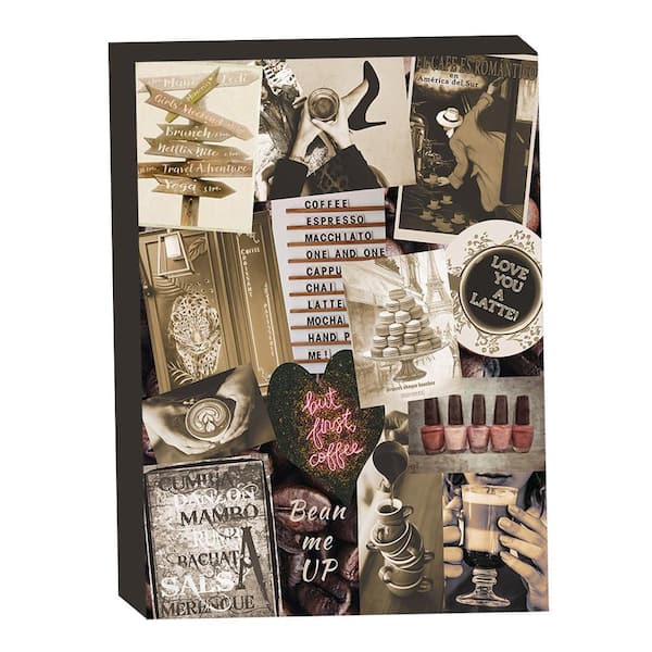 VENICE BEACH Collections My Favorite Things Coffee Travel Nailpolish Mood Board by Grotto Studios Unframed Graphic Print 24 in. x 18 in.