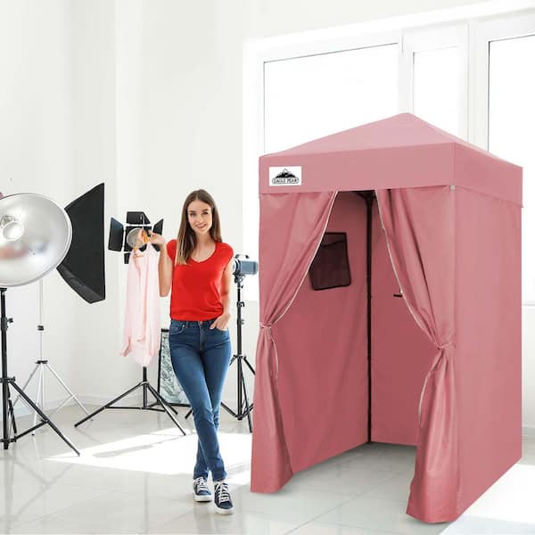 EAGLE PEAK 4 ft. x 4 ft. Pop Up Privacy Tent Foldable Outdoor Portable Dressing Changing Room Shelter, Pink