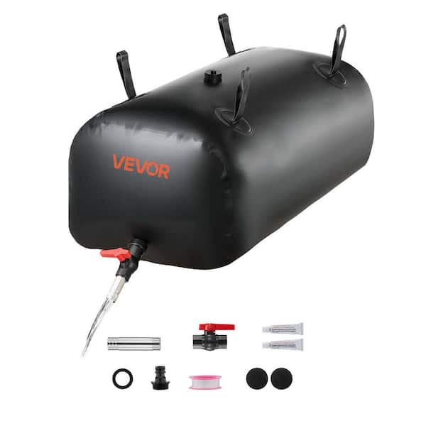 Water Storage Bladder, Wear-Resistant 1000D PVC Soft Waters Bag, Black, 30 Gal. Collapsible Water Storage Bag