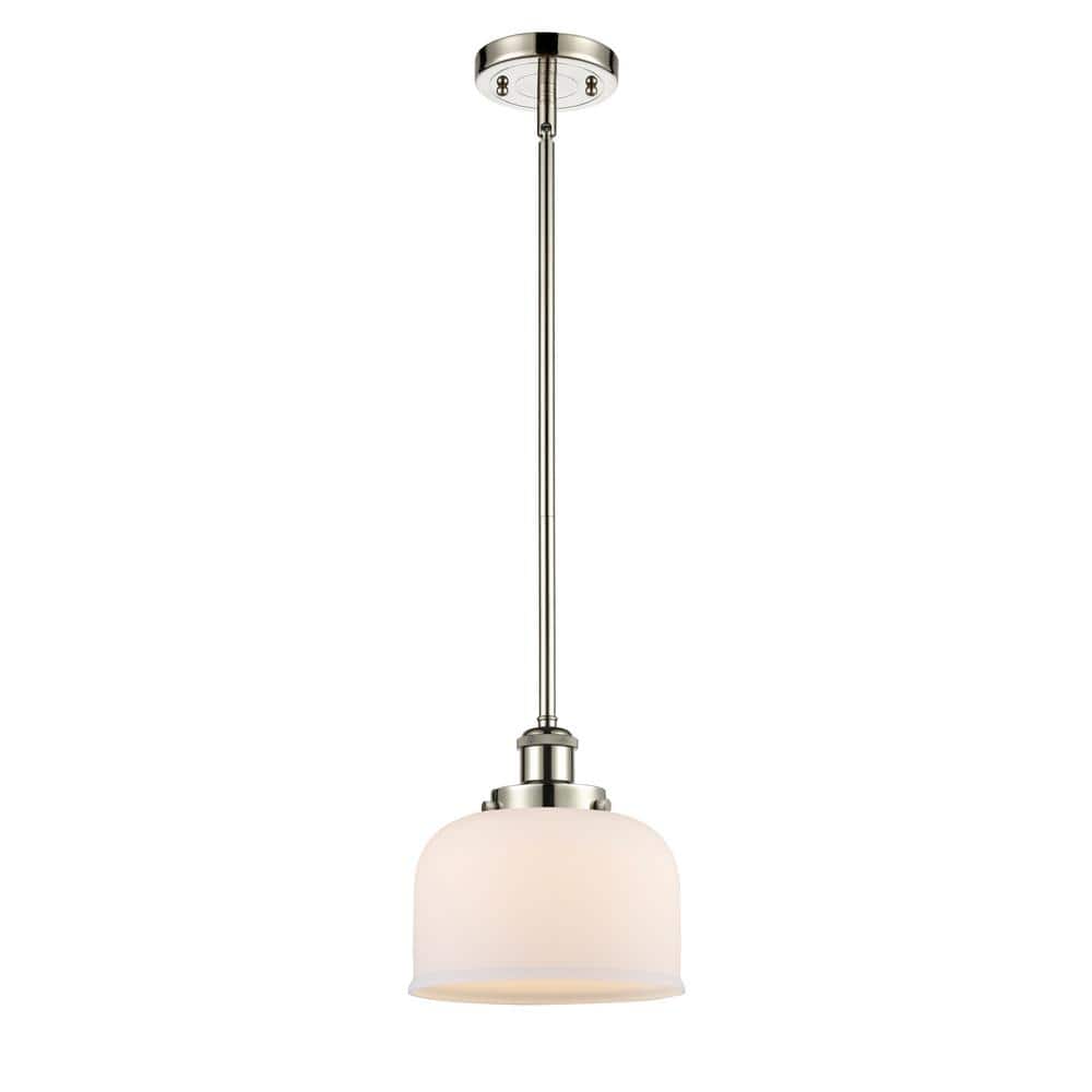 Ballston Urban Polished Nickel 10" Mini Pendant Light with Frosted Glass Shade
