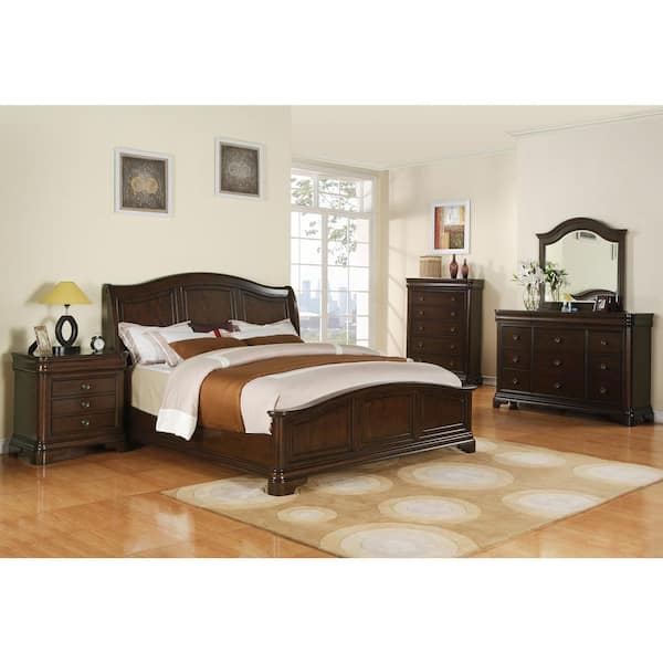 Conley Cherry King Panel Bed