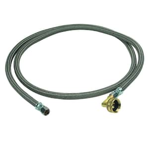 3/8 in. Compression x 3/8 in. Compression x 72 in. Braided Polymer Dishwasher Supply Line with 3/4 in. Garden Hose Elbow