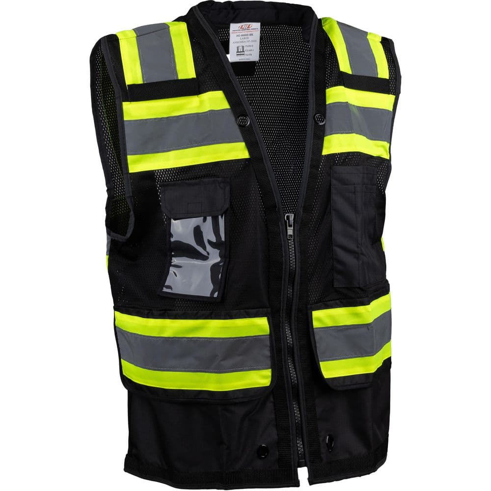 Small ANSI Type O Class 1 Black 2-Tone 11-Pocket Tech-Ready Mesh Surveyors Vest price history on PriceWatchPro