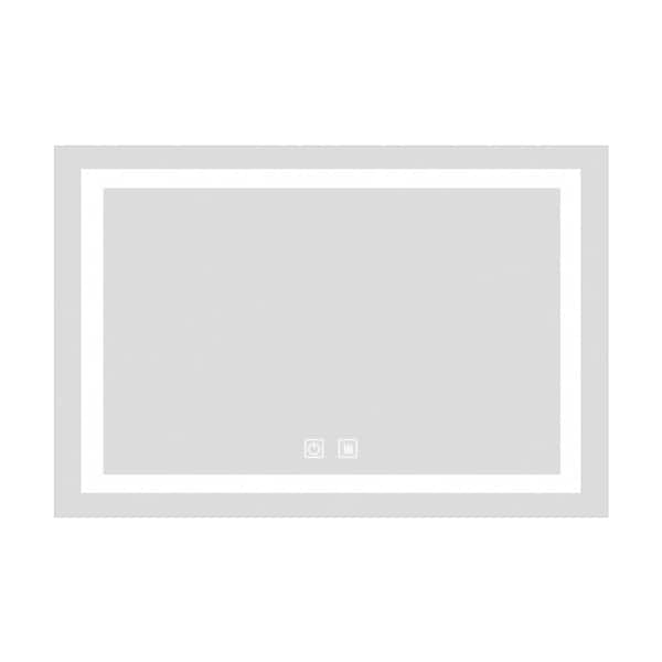Miscool Anky 36 in. W x 28 in. H Rectangular Frameless Wall Mounted LED Bathroom Vanity Mirror