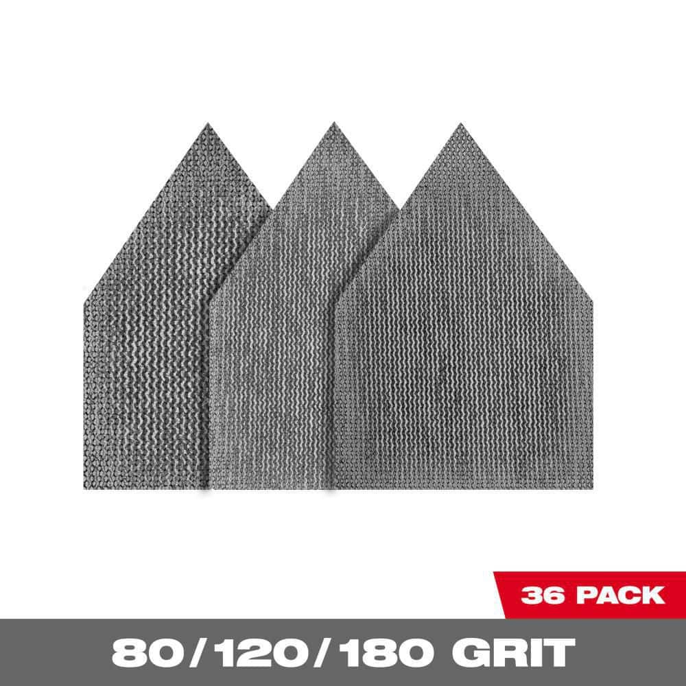 3-3/4 in. 80-Grit, 120-Grit and 180-Grit Mesh Sanding Sheets for M12 FUEL Orbital Detail Sander (36-Piece) price history on PriceWatchPro