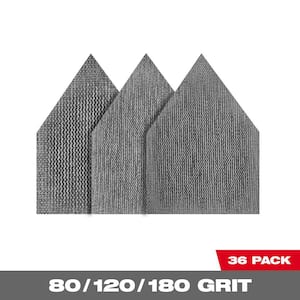 Sanding Sheets for Black and Decker Mouse Sanders, 50PCS 60 80 120 150 220  Grit Sandpaper Assortment with Extra Tips for Replacement, 12 Holes Hook
