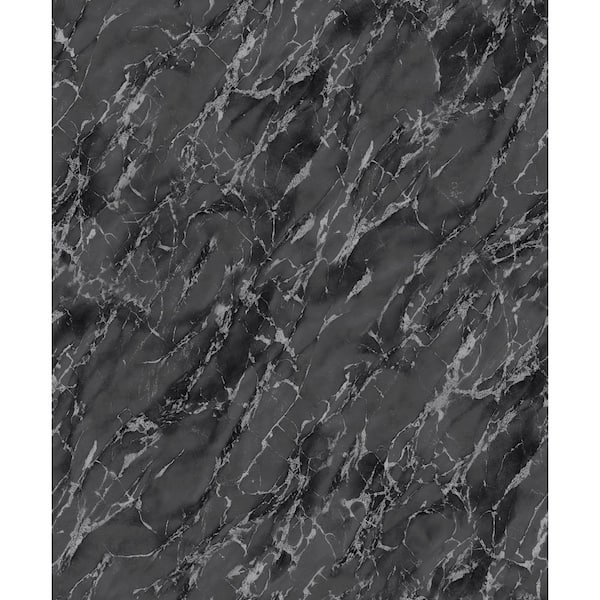 Unbranded Special FX 2 Collection Black Metallic Marble Effect Vinyl on Non-Woven Non-Pasted Wallpaper Sample