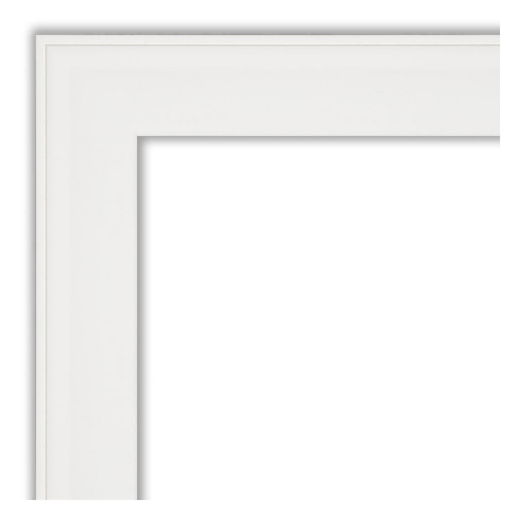 Vanity White Narrow Framed Natural Cork Bulletin Board