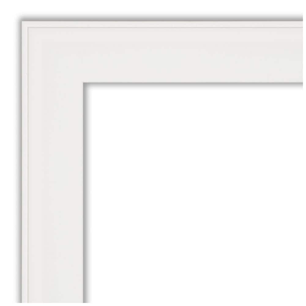 Vanity White Narrow Framed Natural Cork Bulletin Board