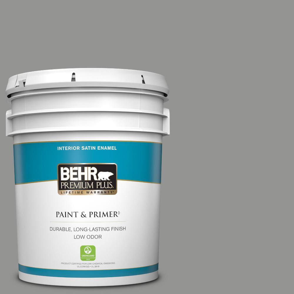 BEHR PREMIUM PLUS 5 gal. 780F5 Anonymous Satin Enamel Low Odor