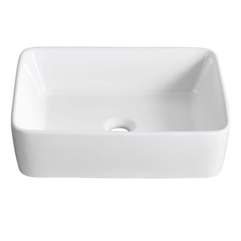 Deervalley Deervalley Ally Rectangular Bathroom Ceramic Vessel Sink Art