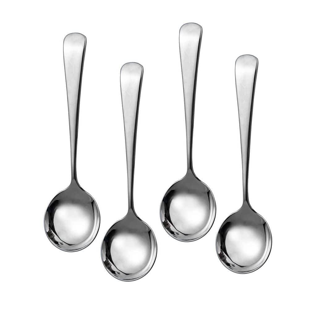 spoon 4点 KHKFY 6-Inch Small Stainless Steel Soup Spoons Set of 4 with