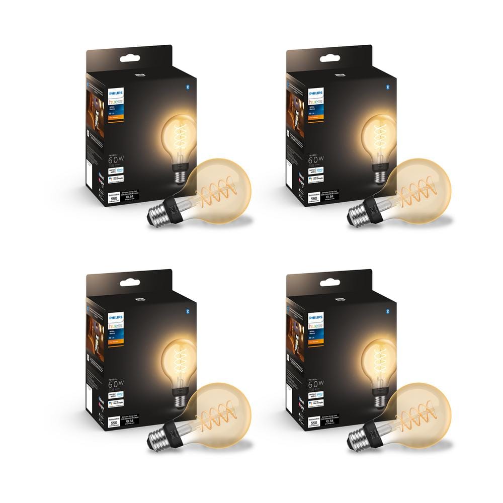 Philips Hue 60-Watt Equivalent G25 Smart LED Vintage Edison Soft