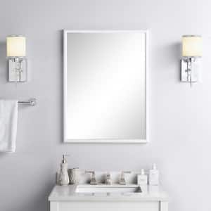 Walter 24.00 in. W x 32.00 in. H Framed Rectangular Bathroom Vanity Mirror in White