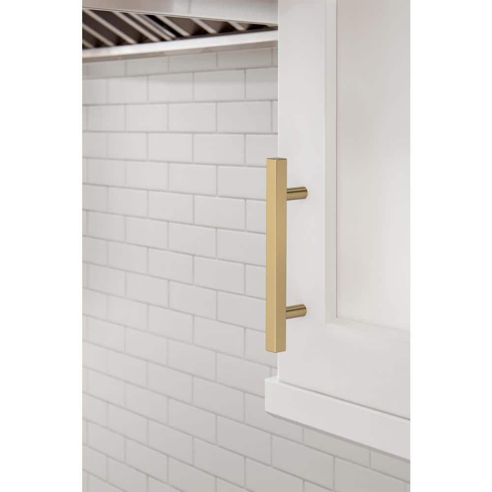 Champagne Bronze Brushed Modern Bar Pulls with Mounting Hardware