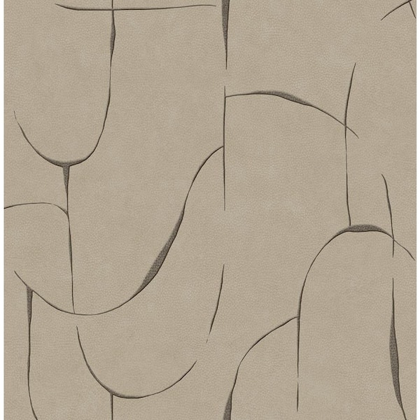 17.08 sq. ft. Natural Canvas Mocking Jay Vinyl Peel and Stick Wallpaper Roll