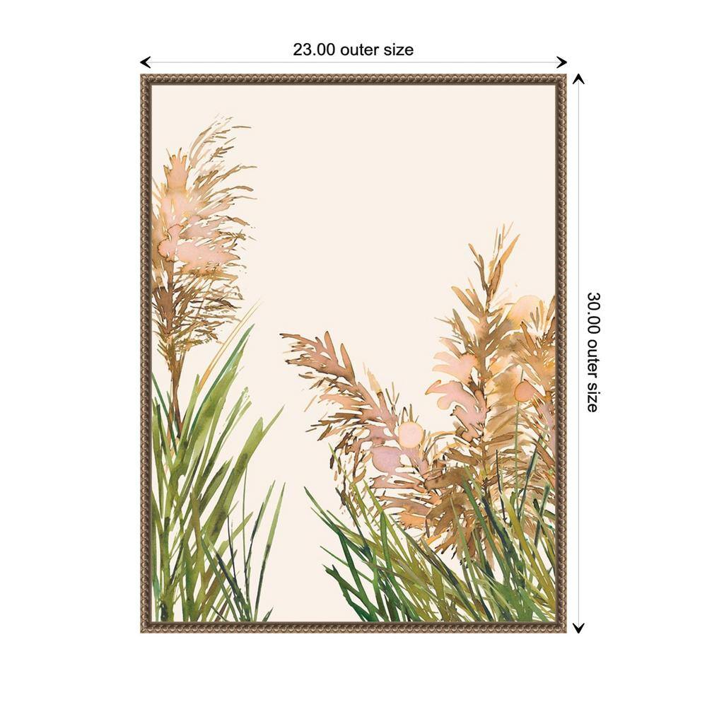 Botanic-Inspired Beaded Perimeter Framed Canvas Wall Art, 23 x 30