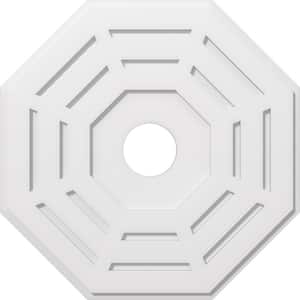 1 in. P X 11 in. C X 28 in. OD X 5 in. ID Westin Architectural Grade PVC Contemporary Ceiling Medallion