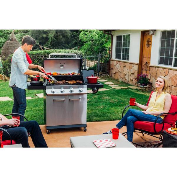 Dyna-Glo Premier 4-Burner Natural Gas Grill in Stainless Steel with Side  Burner DGP483SSN-D - The Home Depot