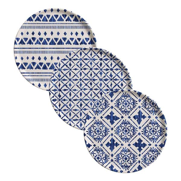 Maya Set of 3 Designs Dessert Plate Bio (Set of 2)