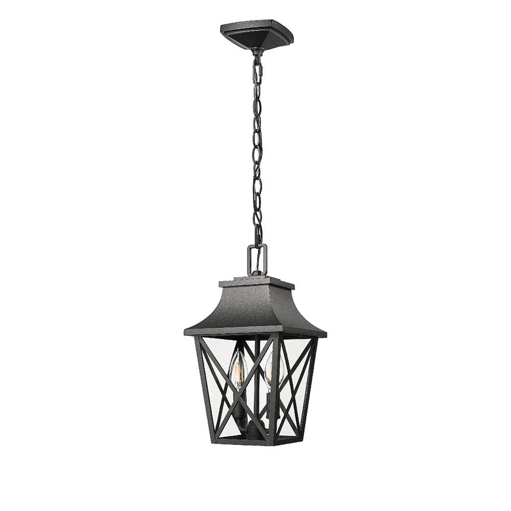 1-Light Black Aluminum Outdoor Weather Resistant Post Light with No Bulb In