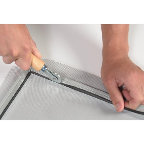 36 in. x 84 in. Charcoal Fiberglass Screen Kit with Spline and Roller