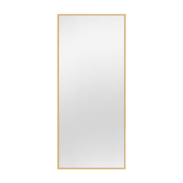 Unbranded 31 in. W x 71 in. H Rectangular Framed Wall Bathroom Vanity Mirror in Gold