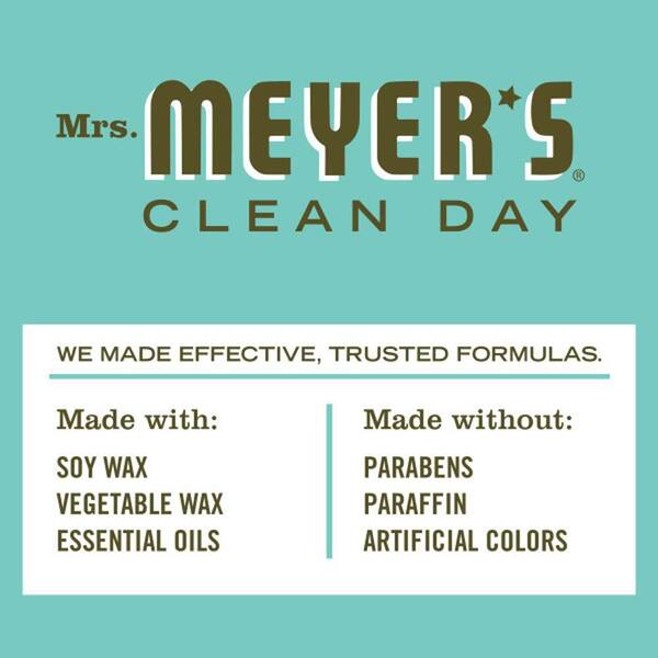 Mrs. Meyer s Clean Day 7.2 oz. Basil Scent Soy Candle 44116 The