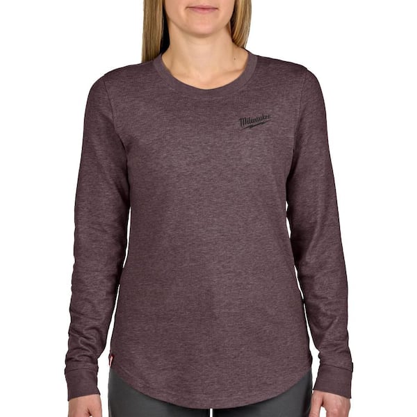 Milwaukee Women's 2X-Large Purple FREEFLEX Long Sleeve Hybrid T