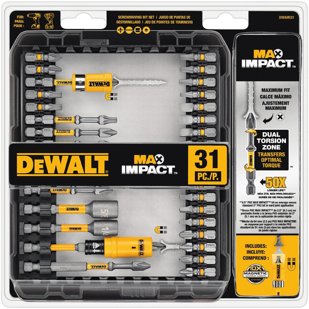 DEWALT MAX IMPACT Screwdriving Set (40-Piece) DWAMI40 - The Home Depot