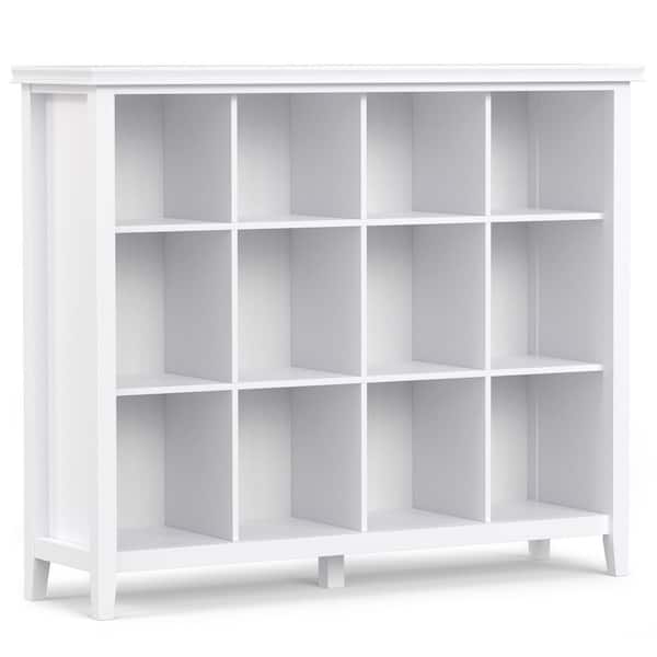 Artisan 48 in. H White Solid Wood 12-Shelf 12 Cube Storage
