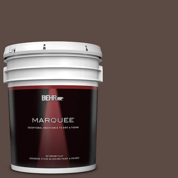 BEHR MARQUEE 5 gal. #S-G-790 Bear Rug Flat Exterior Paint & Primer